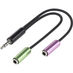 SpeaKa Professional SP-7870716 câble audio 0,1 m 3,5mm 2 x 3.5mm Noir, Vert, Violet