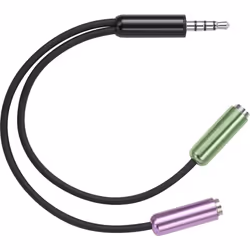 SpeaKa Professional SP-7870716 câble audio 0,1 m 3,5mm 2 x 3.5mm Noir, Vert, Violet
