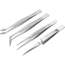 Basetech - Jeu de pinces brucelles 4 pièces BT-2108046 1 set