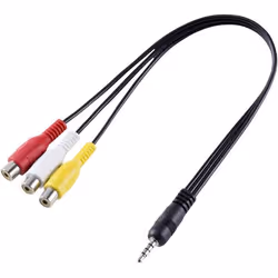 Adaptateur audio vidéo SpeaKa Professional SP-8433716 AV [1x Jack mâle 3.5 mm - 3x Cinch-RCA femelle] noir 1 pc(s)