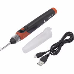 Toolcraft TO-6326118 fer à souder Batterie fer à souder 600 °C Noir, Rouge