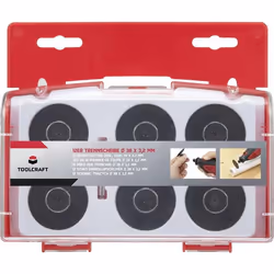Toolcraft TO-6449343, Disque de coupe, Moyeu plat, Marbre, Métal, Plastique, Acier inoxydable, pierre, Carrelage, 3,8 cm, Fib ...