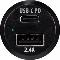 VOLTCRAFT VC-30CC-PD adaptateur de puissance & onduleur Auto 30 W Noir