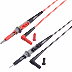 VOLTCRAFT MS-4PS, Ensemble de fils de test, Noir, Rouge, 1 m, 600 - 1000 V, 10 A, Droit