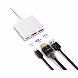 Renkforce RF-4366444 station d'accueil USB 3.2 Gen 1 (3.1 Gen 1) Type-C Blanc