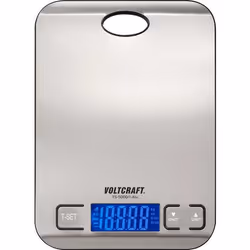 VOLTCRAFT TS-5000/1-ALU escabeaux de cuisine Acier inoxydable Comptoir Rectangle Balance de ménage électronique