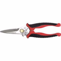 Toolcraft TO-6541344, Adulte, Découpe droite, Unique, Noir, Rouge, Acier inoxydable, Acier inoxydable, Ciseaux pour loisirs c ...