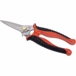 Toolcraft TO-6541344 ciseaux à bouts ronds Ciseaux pour loisirs créatifs Découpe droite Noir, Rouge, Acier inoxydable