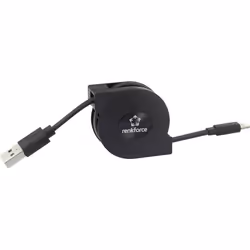 Renkforce RF-4352330 câble Lightning 0,8 m Noir