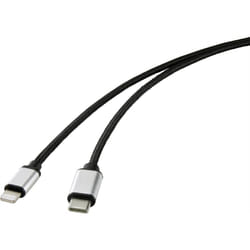 Renkforce RF-4353448 câble de téléphone portable Noir 2 m USB C Lightning