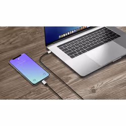 Renkforce RF-4353448 câble de téléphone portable Noir 2 m USB C Lightning