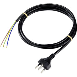 BASETech XR-1638089 câble électrique Noir 2 m Prise d'alimentation type J