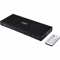 enquête Distribue le signal vidéo HDMI de jusqu'à quatre appareils HDMI sur un ou deux appareils d'affichage HDMI Prend en ch ...