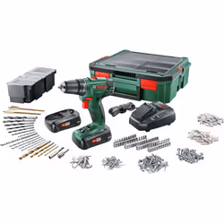 Bosch PSR 1800 + SystemBox, Perceuse à poignée pistolet, Sans clé, 1350 tr/min, 3 cm, 1 cm, 400 tr/min