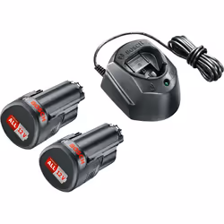 Batterie Bosch StarterSet PBA 12V; 12 V; 2x1,5 Ah + Chargeur GAL 1210 CV