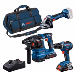Description générale Le Pack 3 outils 18V Bosch (0615A50035) est l'ensemble ultime pour les professionnels. Il comprend une p ...