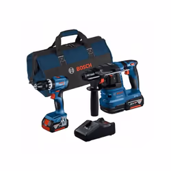 Caractéristiques du produit : Kit de machines sans fil 18 volts Bosch Composé de la perceuse-visseuse à percussion sans fil G ...