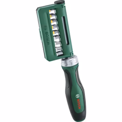 Set de tournevis à cliquet + 18 embouts - BOSCH - 1600A02Z9A - Tournevis à cliquet à couple élevé pour vissages performants. ...