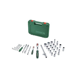 Bosch - set de 57 cliquets 1/4 + 1/2 (pour divers bricolages 55 accessoires couple élevé softgrip coffret de transport)