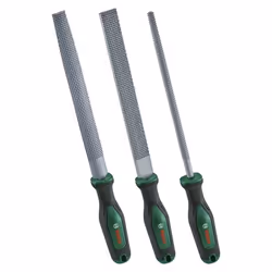 Bosch Set de 3 râpes (râpes à bois robustes plates/rondes/demi-rondes acier au carbone dur)