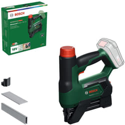 Bosch 18v System Advancedtacker 18v-25 Agrafeuse/cloueuse Sans Fil (agrafage/clouage 2 En 1 Agrafes, Clous, Guide De Distance Et Guide De Fil, Buse De Protection Incluse)