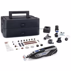 Dremel 8250 Outil Rotatif Multifonction Sans-fil 12V, 65 acc, 5 adaptations, 1 batterie 2Ah, de 5.000 à 30.000 tr/min pour Dé ...