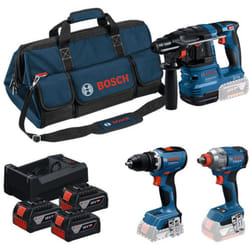 Kit Combo 18V Bosch avec 3 outils : GSR + GDX + GBH + 3x 5.0Ah + GAL 12V/18V-80
