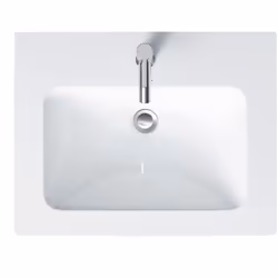 Duravit ME by Starck Meubles lavabo avec trop-plein avec banc à trous de coulée 1 trou taraudé L x P (mm) 630 x 490