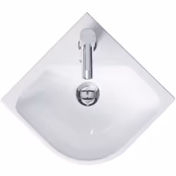 Duravit ME by Starck Corner lave-mains avec trop-plein avec banc à trous de coulée 430mm
