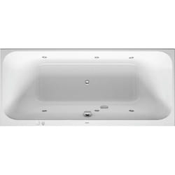 Duravit - Baignoire balnéo Happy D.2, version à encastrer, 2 pentes