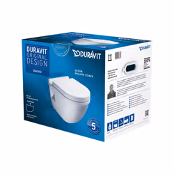 Description générale Le pack WC suspendu Starck 3 de Duravit comprend une cuvette suspendue et un abattant. Son design élégan ...