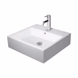 Duravit Vero Lavabo d'air 50x47cm avec trop-plein avec banc à trous de coulée sans trou de coulée incl. montage affûté