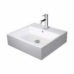 Duravit Vero Lavabo d'air 50x47cm avec trop-plein avec banc à trous de coulée sans trou de coulée incl. montage affûté