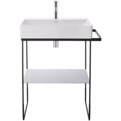 Duravit DuraSquare 1 x lavabo Murale Mesure du rosace : 60 x 47 cm Sans trop-plein, 1 trou de robinetterie percé avec plage d ...