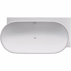 Duravit Luv 1 x Baignoires angle droit avec habillage acrylique sans soudure et bâti-support avec double dos inclinés gauche/ ...