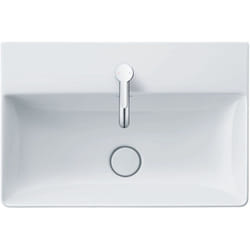 Duravit - DuraSquare lave-mains, 45x35cm, 1 trou pour robinet, sans