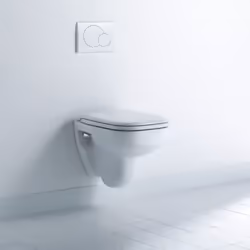 Duravit D-Code 1 x WC suspendu Compact Suspendu au mur chasse d'eau basse, odeurs minimales bord de chasse semi-ouvert, bord  ...