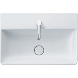 DuraSquare lavabo Compact, 60x40cm, 1 trou pour robinet, - Duravit