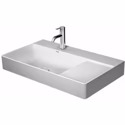 Lavabo asymétrique suspendu sans trop-plein dimensions : 800 × 470 × 145 mm matériau : DuraCeram® côté inférieur émaillé avec ...