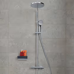 Système de douche Duravit B.2 Le système de douche B.2 peut être facilement monté au mur. Le raccord est adapté au raccordeme ...