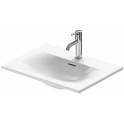 Duravit - Viu - Vasque, 60x45 cm, avec un trou pour robinet, avec WonderGliss, blanc alpin 03856000001