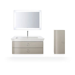 Lavabo Tulip blanc, largeur 1055mm, 1 trou pour robinet, avec