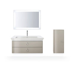Lavabo Tulip blanc, largeur 1055mm, 1 trou pour robinet, avec