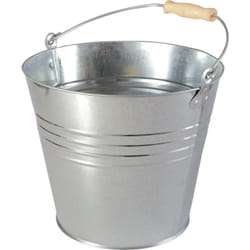 Seau tôle d'acier galvanisé 12l modèle léger 1 pcs