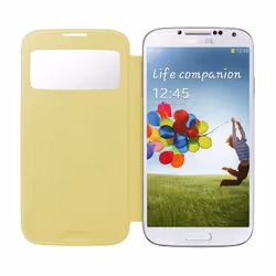Samsung S View coque de protection pour téléphones portables Folio porte carte Jaune