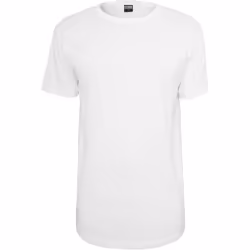Urban Classics Shaped Long Tee, Tee-shirt, Adulte, Mâle, Blanc, Monochromatique, M