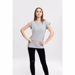 Urban Classics Ladies Extended Shoulder Tee, Tee-shirt, Adulte, Femelle, Gris, L, SML