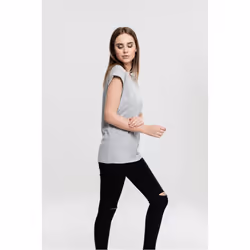 Urban Classics Ladies Extended Shoulder Tee Tee-shirt Décolleté Manche courte Coton, Pull-over - Vue supplémentaire 4