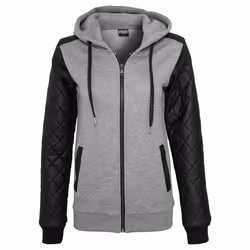 Urban Classics TB785, Adulte, Femelle, Sweat à capuche, Noir, Gris, M, SML