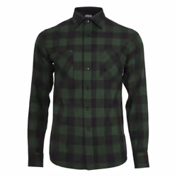 Urban Classics Checked Flanell, Chemise, Adulte, Mâle, Noir, Vert, XL, SML